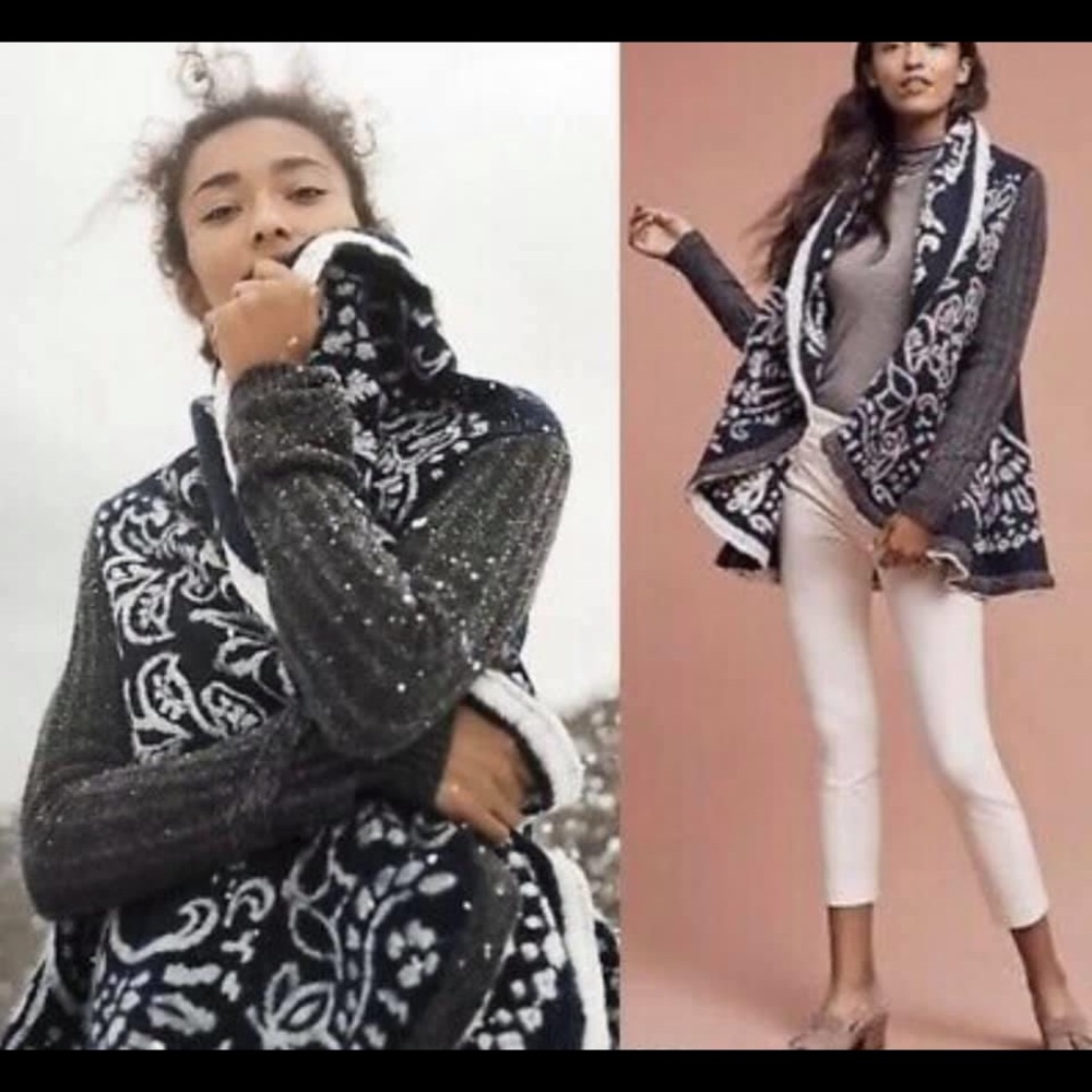 🦋 Anthropologie Sleeping on Snow Cardigan XS